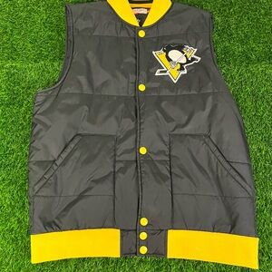 NHL Pittsburgh Penguins Vintage Mitchell & Ness Body Warmer / Gilet, Size Medium